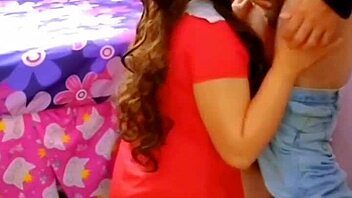 i fuck my wife in red dress while she watches and joins for threesome