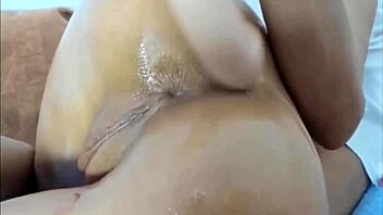 This is a close up of ass in homemade masturbation