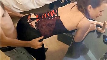 amateur white slut thong corset spandex heels blowjob pov doggy rimming 😈