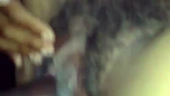 Watch this ebony's nut burst from big black cock?