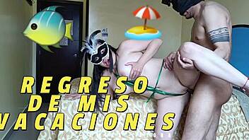 Returning From Beach Vacations, Latina Mommy With Big Ass Craves Taboo Dick, No Other Way!