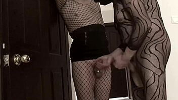 In a wild scene, a tranny endures whipping and gay bondage while jumping into raw action.