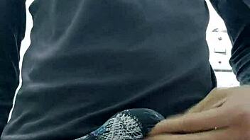 hot guy ends up masturbating his delicious penis homemade latina