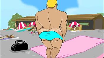 Gay art: Surfing with men at the beach
