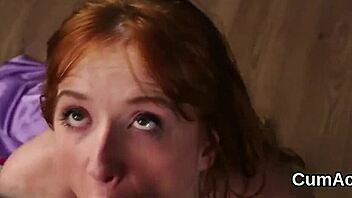 Slutty Babe Swallows Every Drop of Jizz on Face