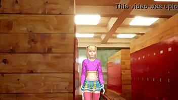 training day adventures with shiro and hotene in this 3d cartoon anime