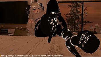 Teen Foot Slave Receives Reward in VRChat Femdom