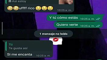 Chatting with algebra classmate leads to licking her big shaved ass at home