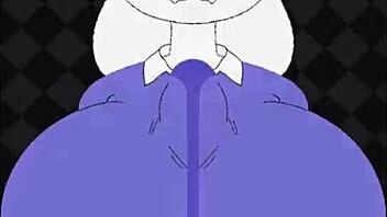 Beautiful teacher from Deltarune, Torii, in hot sexual action