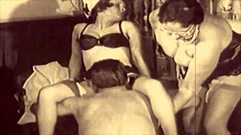 Vintage nurses in hospital scenes with hairy patients over two centuries