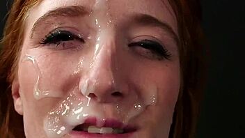 Slutty Babe Swallows Every Drop of Jizz on Face