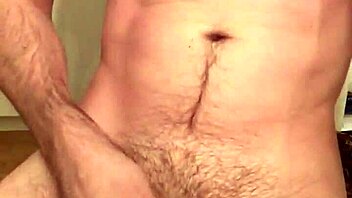 Sexy man with monster cock masturbates intensely in detailed solo session