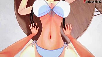 yor forger says, watch me in bikini pool sex from spy x family fantasy