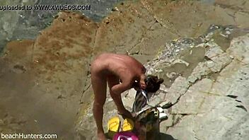 Beach couple getting it on with wild SEX vibes!