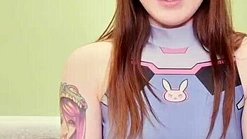 perverted d va rides giant balloons and talks dirty