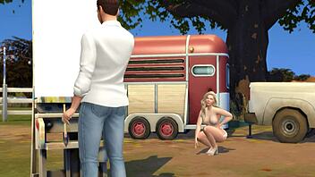 Beautiful Perkytitty Model Feels Passionate Emotions While Fucking Painter Outdoors