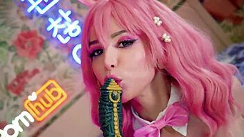 Bunny Momo Belia screams in extreme anal with big black cock!