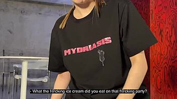 my petite girlfriend gets rough domination, face fucked by big cock in california.