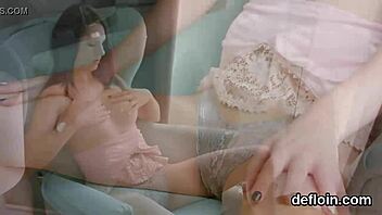 elegant teen 18+ finally opens her narrow twat and gets deflowered in a group 😍