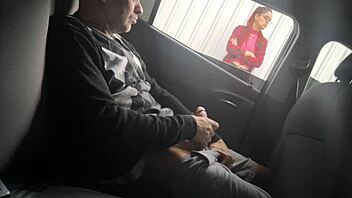 A student who liked my dick watches me masturbate in public on the street.