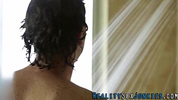 This ethnic teen's tit fuck is wild