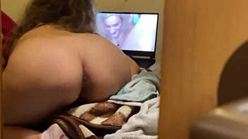 i caught my stepsister watching a porn video featuring a fat whore in a wet gangbang with double penetration