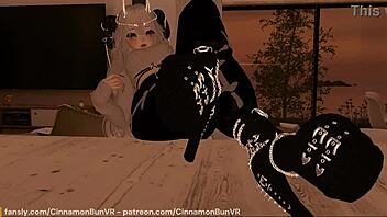 Teen Foot Slave Receives Reward in VRChat Femdom
