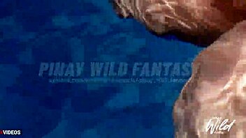 Beautiful Filipino woman shows off her big assets while swimming in the pool