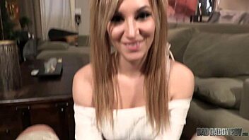 Teen step daughter Moka Mora boldly shows off intense work actions with Barrett Blade