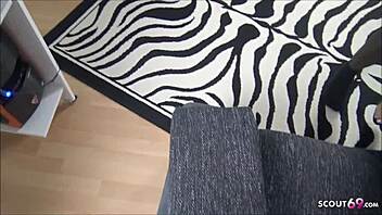 German Housewife in Amateur Threesome with Huge Cocks