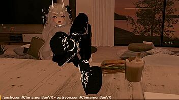 Teen Foot Slave Receives Reward in VRChat Femdom