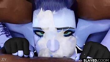 hot sexy widowmaker x raven compilation blowjob with big tits and monster cock