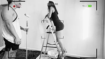 did the painter cum in my mouth? brazilian milf screams