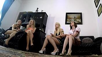 Amateur photos of girls partying at home with hidden camera