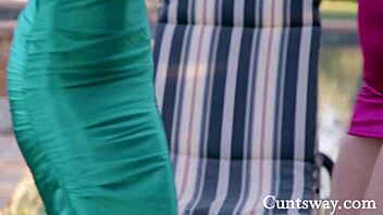 Outdoor lesbian licking with Emma Hix