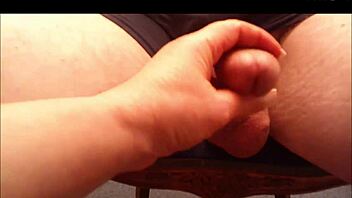 cc double cum on chair with milf tits 😈