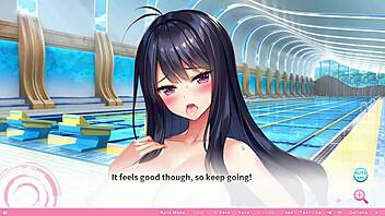 Big tits bouncing during Oppai Ero App Academy gameplay