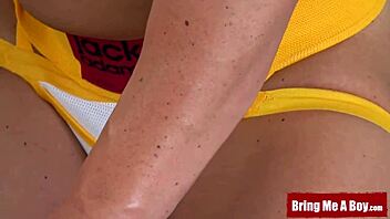 young gay sweating hard while stroking cock