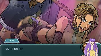 star chanel getting lara from behind in early part cartoon