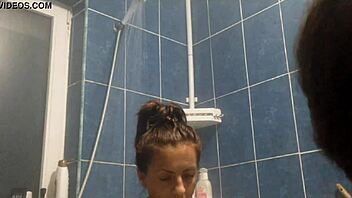 Big Tits Lesbian Bathing In Shower