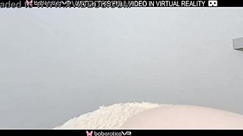 Solo blonde sweety babe rubs her clit in many vr positions