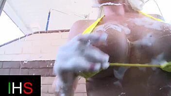 look at this milf riding that big cock with her big tits bouncing