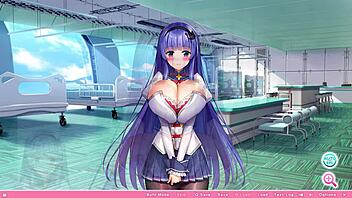 Big tits bouncing during Oppai Ero App Academy gameplay