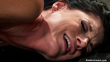 Bound Milf Slave Gets Rough Anal Pounding in Bizarre Threesome