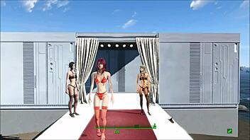 Stylish Fallout 4 Lingerie Fashion Show in Anime Hentai Style