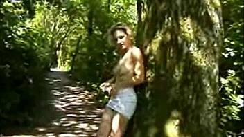 Wild British pussy flashing outdoors 😈