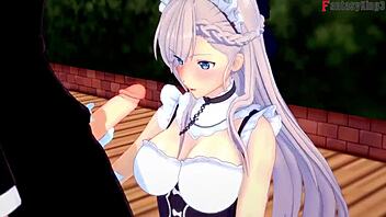 i get invited by belfast for lunch and fucking in azurlane pov