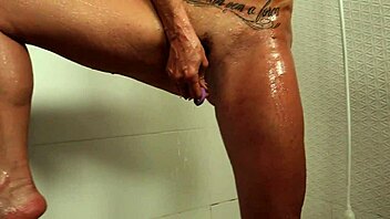 i felt horny in the shower and put the dildo in my wet pussy