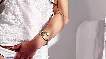 Billie Star bends over for some upskirt masturbation fun