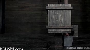 Lusty caning for tough hottie